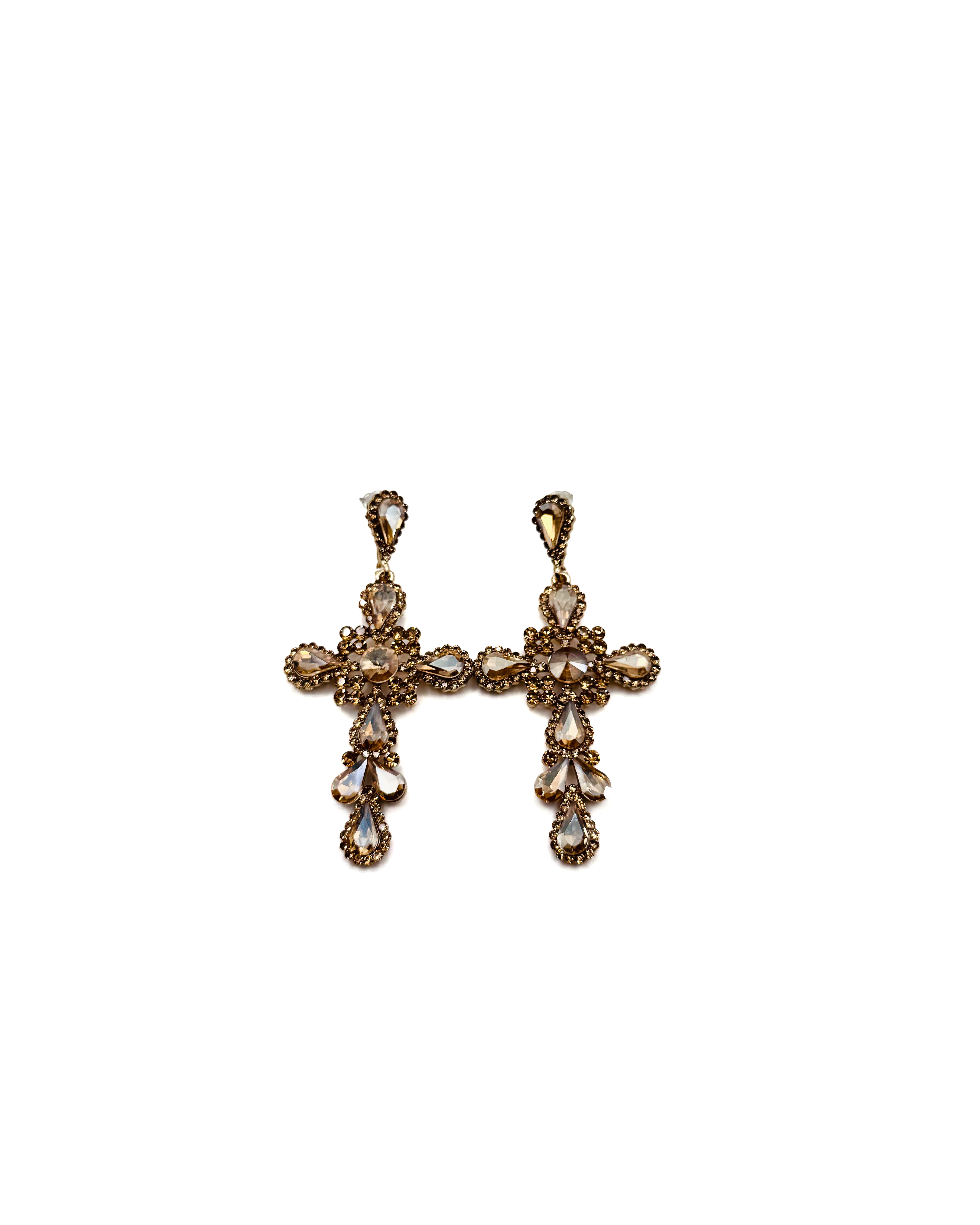 Brownstone Cross Earrings