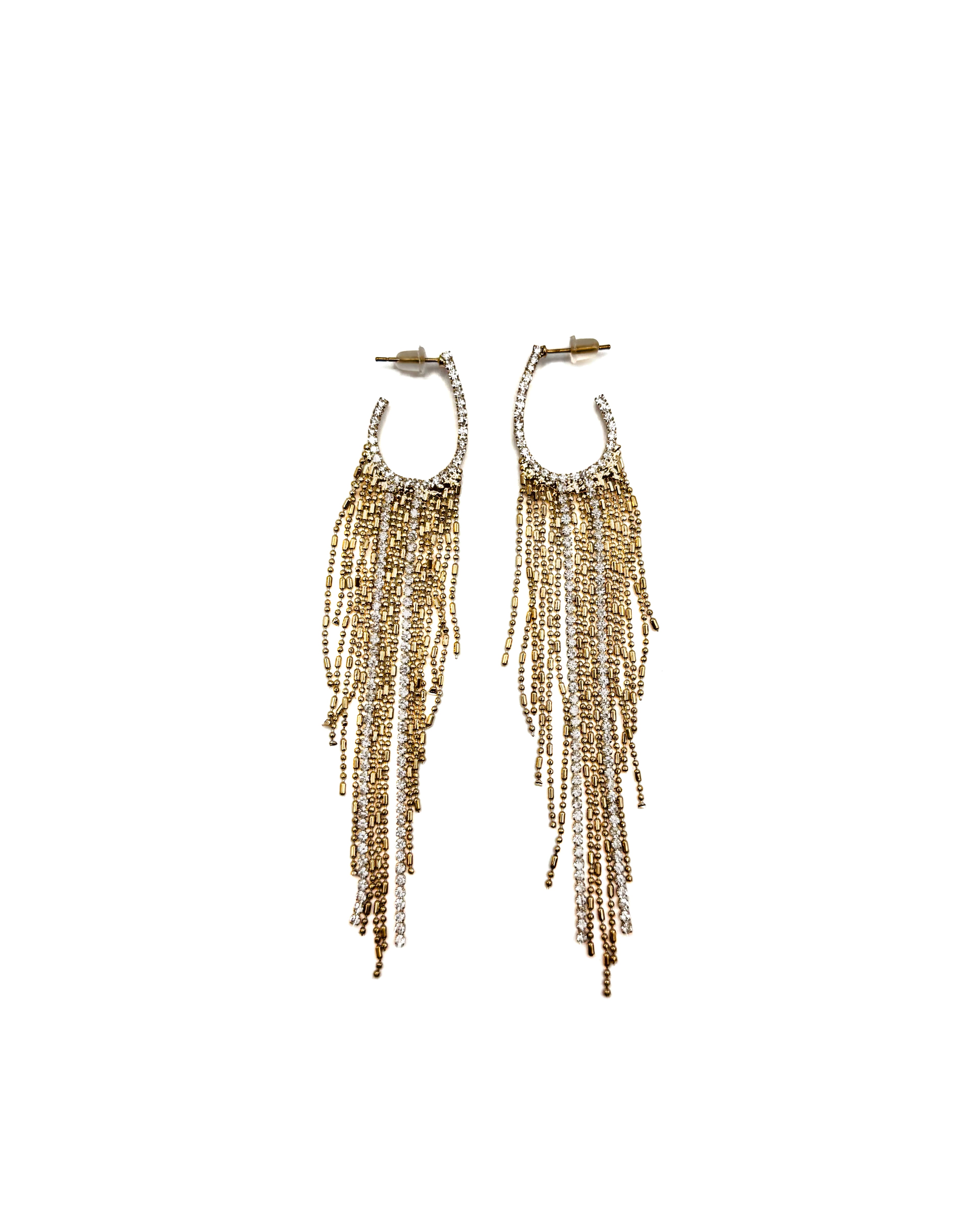 Aya Fringe Drop Earrings