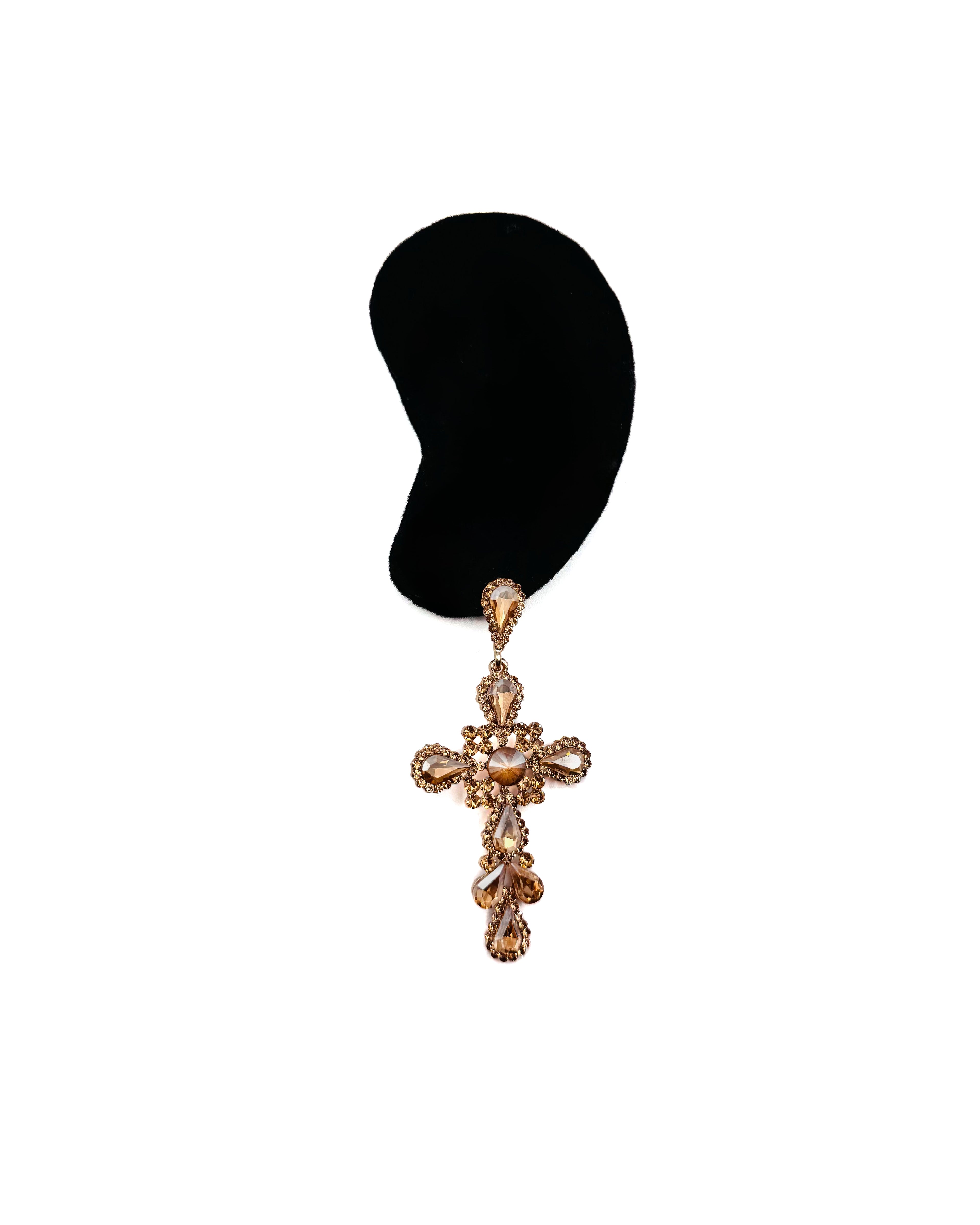 Brownstone Cross Earrings